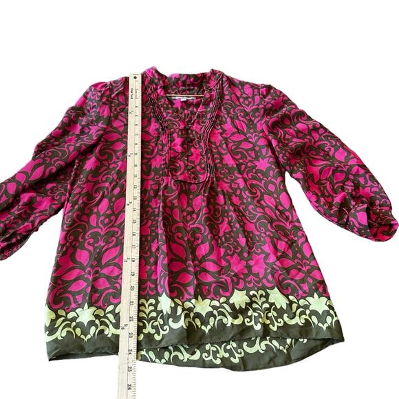 Banana Republic Floral Tunic via neck with 4 metal buttons size XS - Picture 5 of 6
